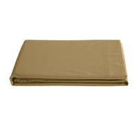 Drap plat 240x300 cm percale de coton MANOIR marron Cognac