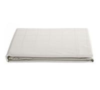 Drap plat 240x300 cm satin CONCERTO à carreaux beige Craie