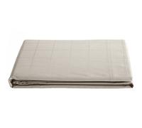 Drap plat 240x300 cm satin CONCERTO à carreaux beige Lin