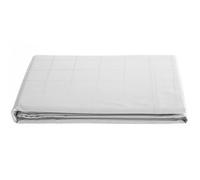 Drap plat 240x300 cm satin CONCERTO à carreaux blanc Neige