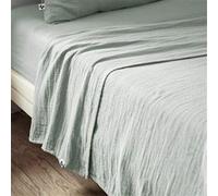 Drap Plat 240x300cm Gaze de Coton Eucalyptus - OUREA - ALTOBUY Vert G