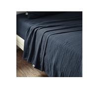 Drap Plat 240x300cm Gaze de Coton Minuit - OUREA -