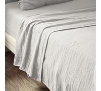 Drap Plat 240x300cm Gaze de Coton Nuage - OUREA - ALTOBUY Gris G