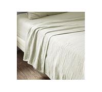 Drap Plat 240x300cm Gaze de Coton Vert d'Eau - OUREA - ALTOBUY Vert G