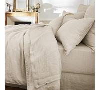 Drap Plat 240x300cm Lin Lavé Coloris Sable - MARGAUX - ALTOBUY Beige G