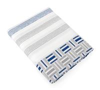Drap plat 240x310 cm 100% coton DIEGO bleu baltique
