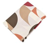 Drap plat 240x310 cm en 100% percale de coton MODULO blanc acajou
