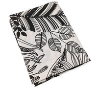 Drap plat 240x310 cm percale de coton ALBA beige/noir
