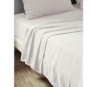 Drap Plat 270 x 300 cm Double Gaze de Coton Luxe Gaïa Blanc