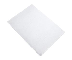 Drap plat 270x300 cm mousseline de coton MILOS blanc neige