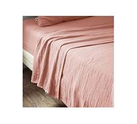 Drap Plat 270x300cm Gaze de Coton Rose Pêche - OUREA - ALTOBUY Rose G