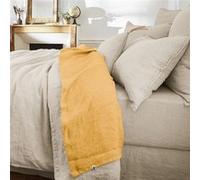 Drap Plat 270x300cm Lin Lavé Coloris Miel - MARGAUX - ALTOBUY Jaune G