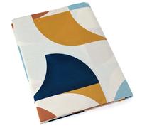Drap plat 280x325 cm 100% percale de coton MODULO bleu cobalt