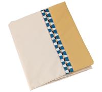 Drap plat bicolore 280x310 cm en 100% percale de coton ROMY Ambre