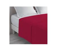 Douceur d'Intérieur Drap plat Biolina 1 Personne 180 x 290 cm 100% Coton Bio Bordeaux