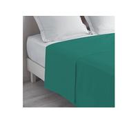 Douceur d'Intérieur – Drap plat Biolina 180x290 cm coton biologique Émeraude