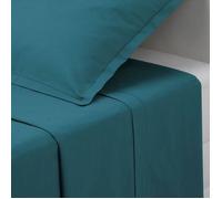 Atmosphera Drap plat bleu canard - 180 x 290 cm