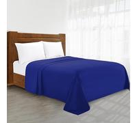 Drap Plat de Luxe élégant et Confortable sans Plis 1500 Fils de qualité égyptienne, 1 pièce, Bleu Roi - 2RW Drap Plat Simple
