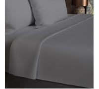 Drap plat en coton 57 fils 180x290 cm UNI gris, par Soleil d'ocre