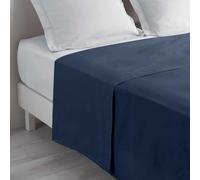 Drap Plat en Coton Biolina 180x290cm Bleu Nuit