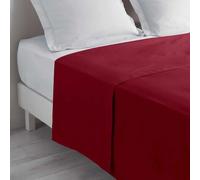 Douceur d'Intérieur Drap plat Biolina 240 x 300 cm 2 personnes Coton bio Bordeaux