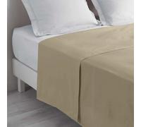 Douceur d'Intérieur Drap plat Biolina 2 personnes (240 x 300 cm) Taupe 100% coton bio