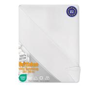 Drap Plat pour 1 ou 2 Personnes en Coton 220x240 cm - Draps de lit Plats pour Lits Simple Double ou canapé Idéal pour Adult et Enfant Bed Sheets avec Certifié Oeko-Tex Blanc 220 x 240