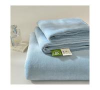 Drap Plat en Flanelle 1/2 Personnes 120x230cm à 240x270cm Ultra Doux Drap sans élastique Confortable et Moelleux en Polaire de Velours for d'hiver(Blue,240x250cm)