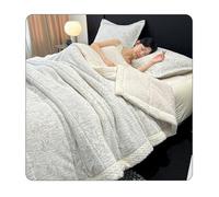 Drap Plat en Flanelle 1 2 Personnes Drap de Dessus en Polaire Ultra Doux, Drap Plat en Microfibre Confortable et Respirant (Color : White, Size : 200x230cm)