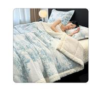Drap Plat en Flanelle 1 2 Personnes Drap de Dessus en Polaire Ultra Doux, Drap Plat en Microfibre Confortable et Respirant (Color : Blue, Size : 200x230cm)