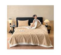 Drap Plat en Flanelle, Drap de Dessus en Polaire, Drap Plat Chaud en Peluche for l'automne, l'hiver et Le Printemps, lit Double/Simple, Queen, King Size (Color : Coffee, Size : 200x230cm)