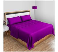 Drap Plat en Percale Infroissable en Polycoton Infroissable de qualité hôtelière - Drap Plat de Luxe uni - Baie