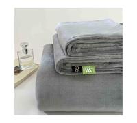 Drap Plat Flanelle Hiver Chaude Drap de lit Polaire Drap du Dessus 1/2 Personne Doux Douillet(Pencil Gray,200x230cm)