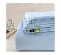 Drap Plat Flanelle Hiver Chaude Drap de lit Polaire Drap du Dessus 1/2 Personne Doux Douillet(Sky Blue,160x230cm+48x74cm x1)
