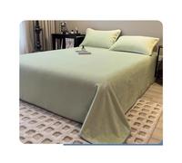Drap Plat Flanelle pour 1 ou 2 Personnes 120x230cm à 245x270cm Draps de lit Plats pour Lits Simple Double, Idéal pour Adult et Enfant Bed Sheets(Green A,245x270cm)