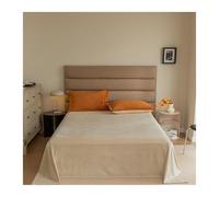 Drap Plat Flanelle sans élastique 160x230 240x250 240x260 Luxueux Super Doux Confortable en Polaire idéal for l'automne, l'hiver et Le Printemps(Khaki,240x260cm)