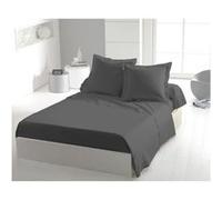 Drap plat - HOME LINGE PASSION - 180 x 290 cm - 1 personne - Anthracite Anthracite G