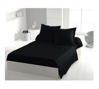 Drap plat - HOME LINGE PASSION - HP72093 - Microfibre 82 g - 240 x 300 cm - Noir