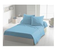 Drap plat - HOME LINGE PASSION - HP72101 - Microfibre 82 g - 240 x 300 cm - Bleu ciel