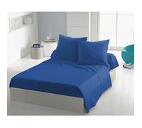 Drap plat - HOME LINGE PASSION - Microfibre 82 g - 240 x 300 cm - Bleu