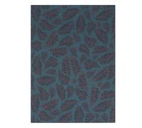 Drap Plat imprimé en Bambou, Iris 240 x 300cm, Origin, Bleu Paon