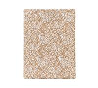 Drap plat imprimé en percale de coton, JAIPUR - ESSIX - 240 x 300 cm - Marron