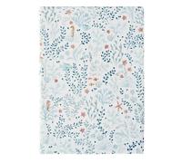 Drap Plat imprimé en Percale de Coton, sous l'océan, 240x300 cm, Essix, Bleu Clair