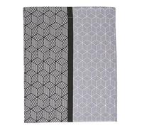 Drap Plat imprimé Made in France, Quentin, 240 x 300 cm, Origin, Blanc et Noir