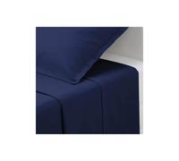 Atmosphera Drap plat bleu encre - 180 x 290 cm