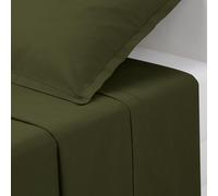 Atmosphera - Drap Plat Uni Carina en Coton 240 x 290 cm pour 2 Personnes - Linge de Lit, Chambre