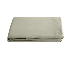 Drap plat lin et coton 270x300 cm collection OPERA vert laurier