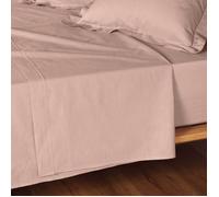 Douceur d'Intérieur Drap plat Lina 180 x 290 cm 100% coton Rose