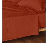 Drap Plat - Douceur d'Intérieur - LINA - Coton - Terracotta