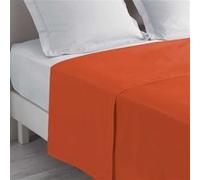 Douceur d'Intérieur Drap plat Lina 240 x 300 cm 100% coton Paprika